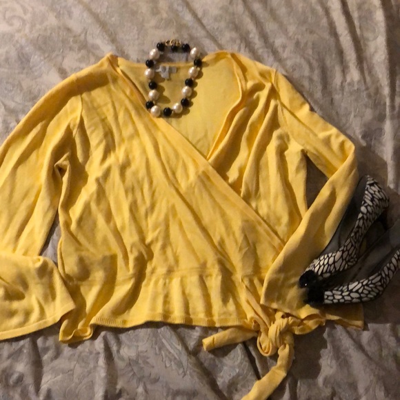New York & Company Wrap Sweater - Picture 9 of 9